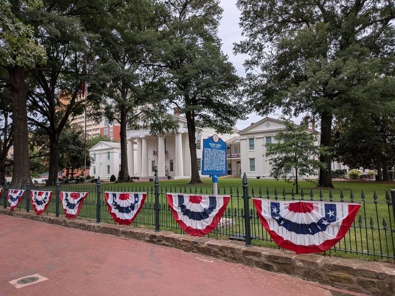 View of the marker with the Old State House in the background. Click for full size. View of the marker with the Old State House in the background image. Click for full size.