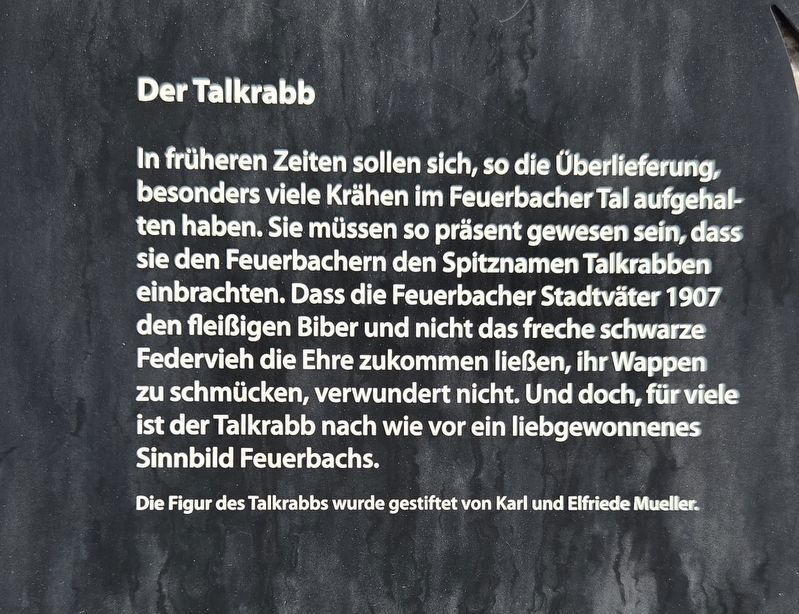 Der Talkrabb / The Valley Crow Marker. Click for full size. Der Talkrabb / The Valley Crow Marker image. Click for full size.