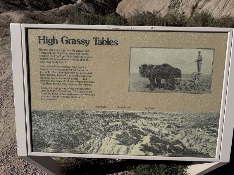 High Grassy Tables Marker. Click for full size. High Grassy Tables Marker image. Click for full size.