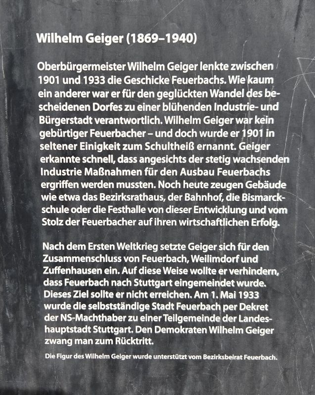 Wilhelm Geiger Marker. Click for full size. Wilhelm Geiger Marker image. Click for full size.