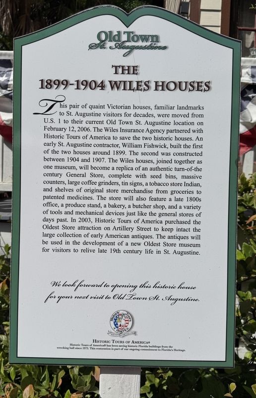 The 1899-1904 Wiles Houses Marker. Click for full size. The 1899-1904 Wiles Houses Marker image. Click for full size.