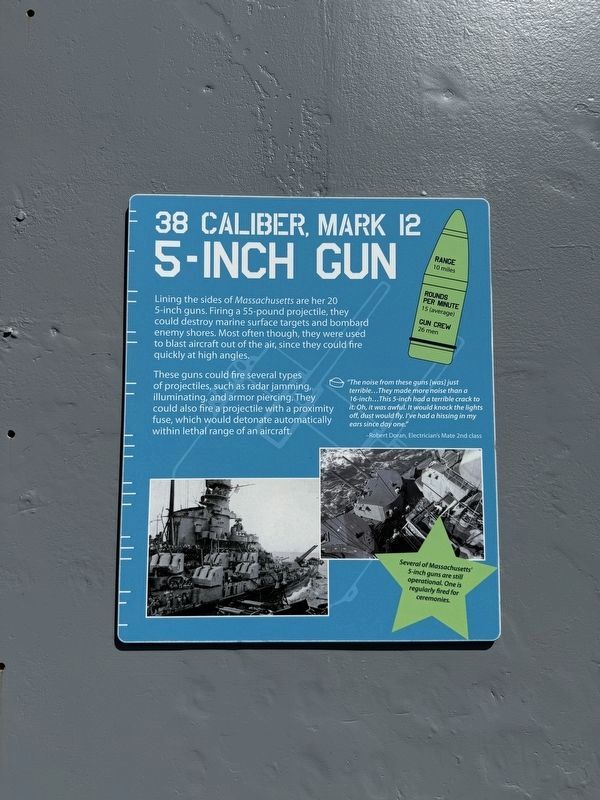 5-Inch Gun Marker. Click for full size. 5-Inch Gun Marker image. Click for full size.