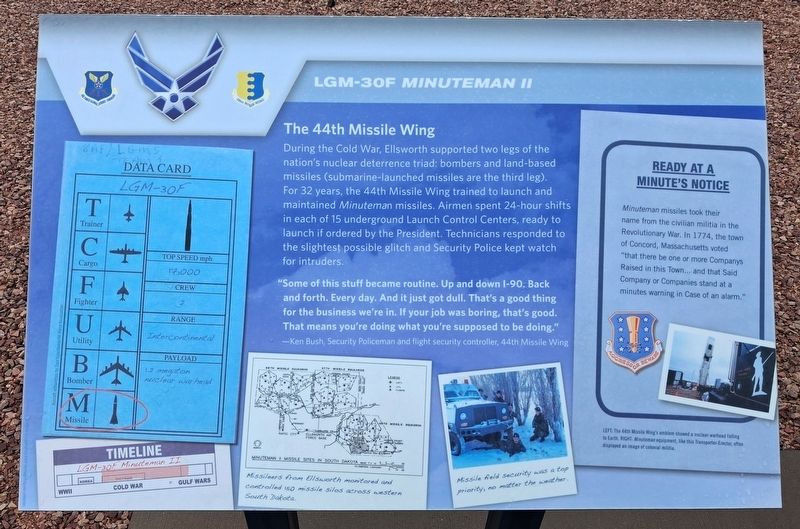 LGM-30F <i>Minuteman II</i> Marker. Click for full size. LGM-30F <i>Minuteman II</i> Marker image. Click for full size.