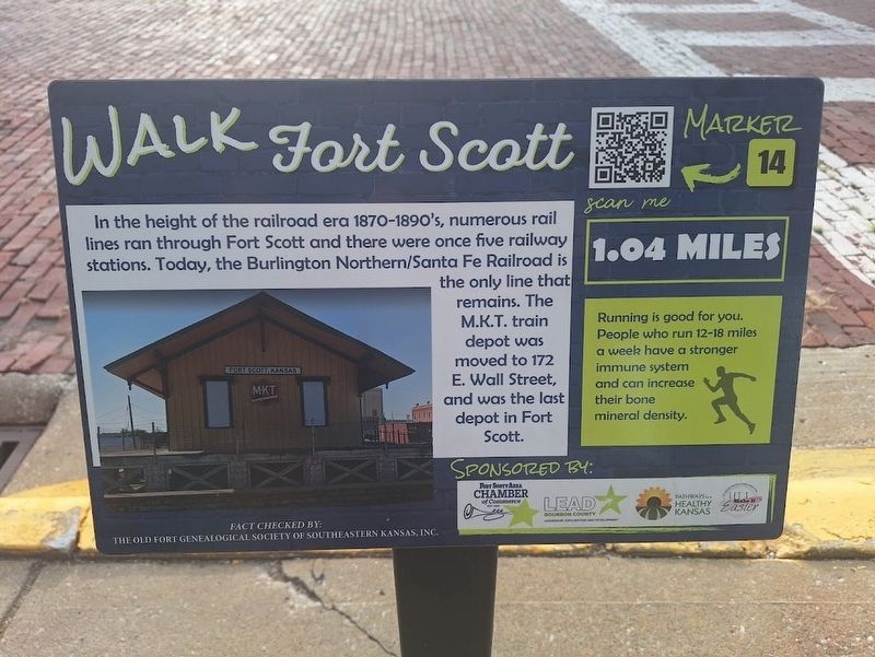 Railroads in Fort Scott Marker. Click for full size. Railroads in Fort Scott Marker image. Click for full size.