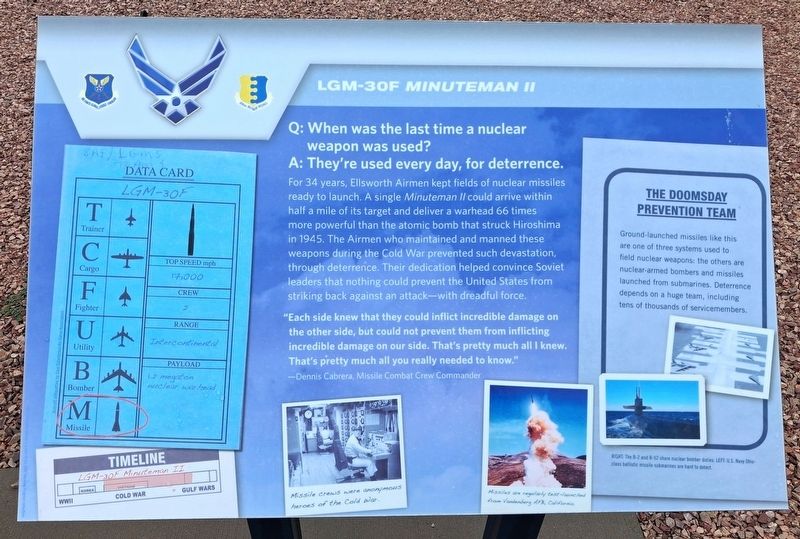 LGM-30F <i>Minuteman II</i> Marker. Click for full size. LGM-30F <i>Minuteman II</i> Marker image. Click for full size.