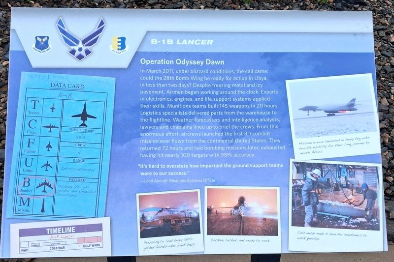 B-1B <i>Lancer</i> Marker. Click for full size. B-1B <i>Lancer</i> Marker image. Click for full size.
