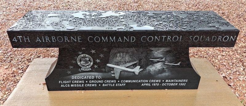 4th Airborne Command Control Squadron Memorial Bench. Click for full size. 4th Airborne Command Control Squadron Memorial Bench image. Click for full size.