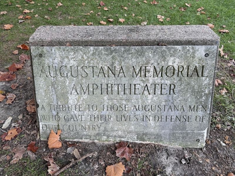 Augustana Memorial Amphitheater Marker. Click for full size. Augustana Memorial Amphitheater Marker image. Click for full size.