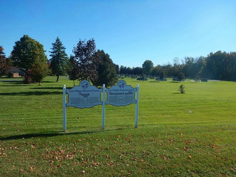 Wideview of Dickinson's Landing (and Wales) Markers. Click for full size. Wideview of Dickinson's Landing (and Wales) Markers image. Click for full size.