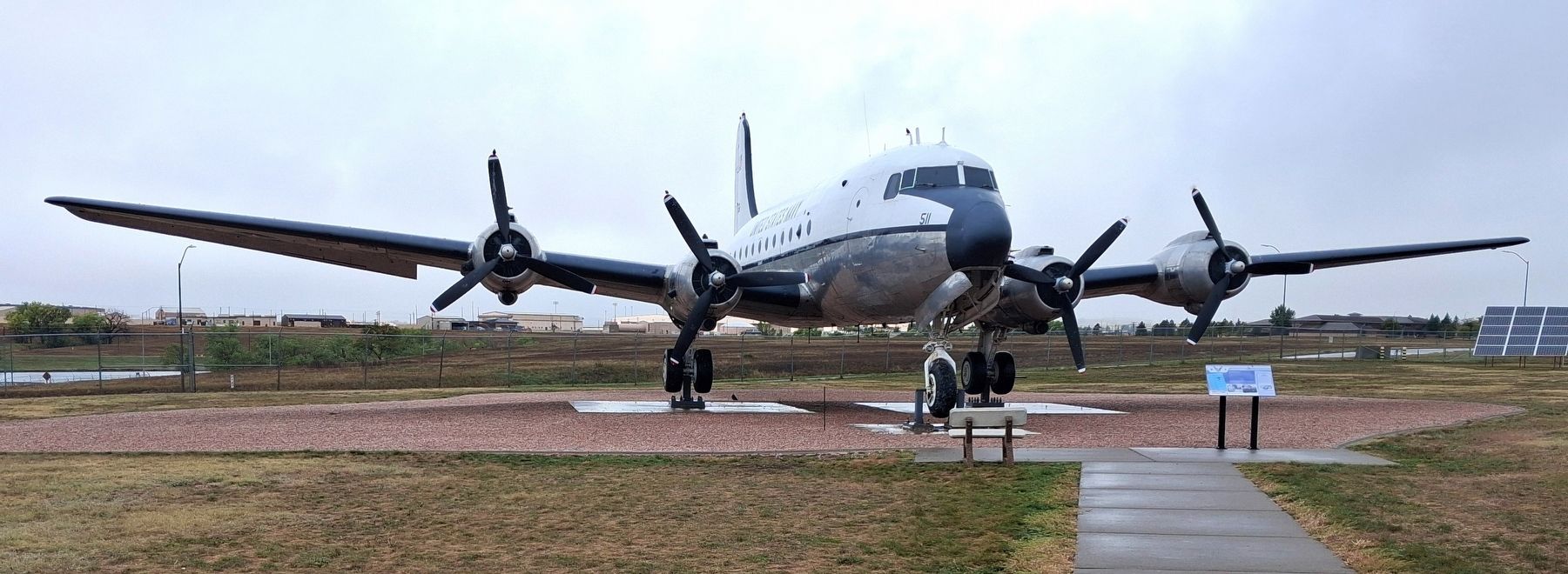 C-54D <i>Skymaster</i> and Marker. Click for full size. C-54D <i>Skymaster</i> and Marker image. Click for full size.
