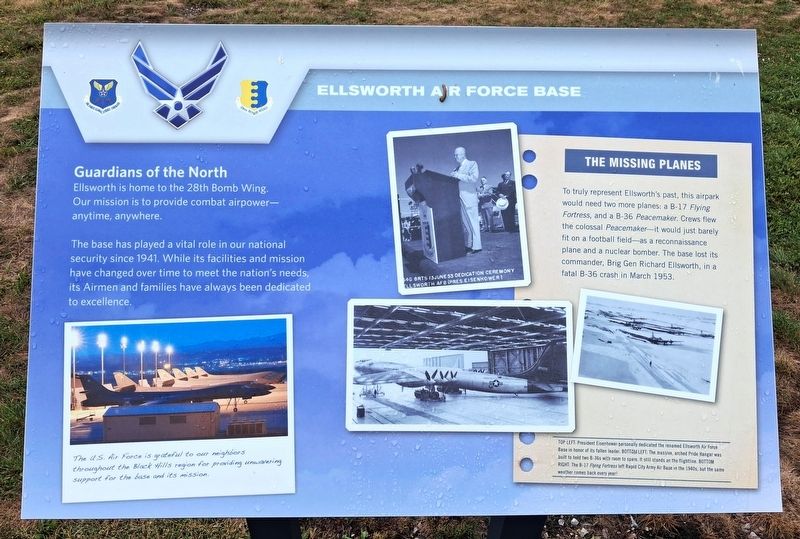 Ellsworth Air Force Base Marker. Click for full size. Ellsworth Air Force Base Marker image. Click for full size.