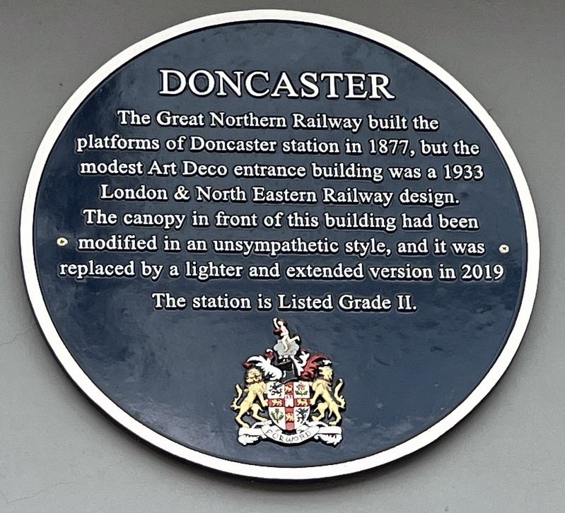Doncaster Station Marker. Click for full size. Doncaster Station Marker image. Click for full size.