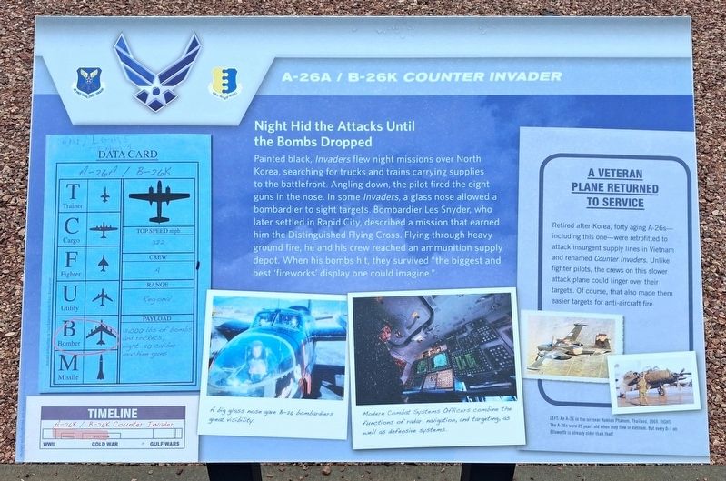 A-26A/B-26K <i>Counter Invader</i> Marker. Click for full size. A-26A/B-26K <i>Counter Invader</i> Marker image. Click for full size.