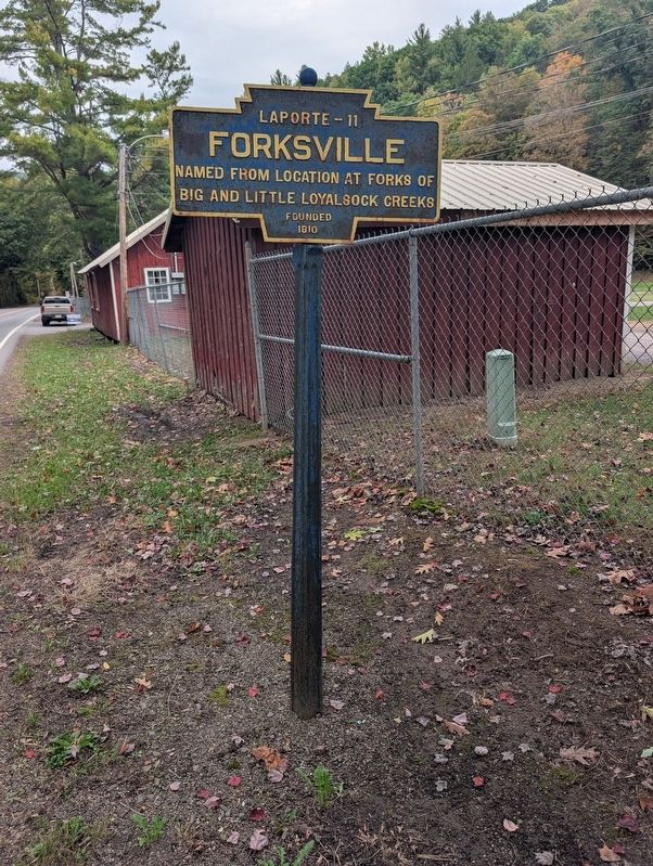 Forksville Marker. Click for full size. Forksville Marker image. Click for full size.