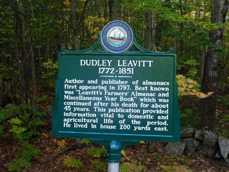 Dudley Leavitt (1772-1851) Marker. Click for full size. Dudley Leavitt (1772-1851) Marker image. Click for full size.