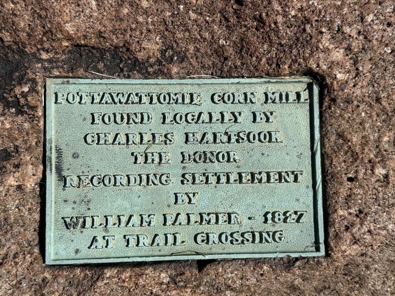 Potawatomi Corn Mill Marker. Click for full size. Potawatomi Corn Mill Marker image. Click for full size.