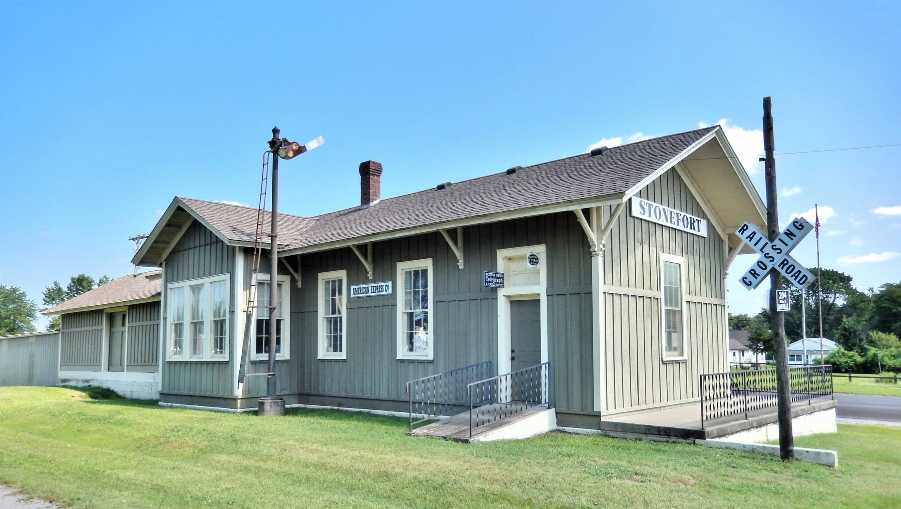 Stonefort Railroad Depot. Click for full size. Stonefort Railroad Depot image. Click for full size.