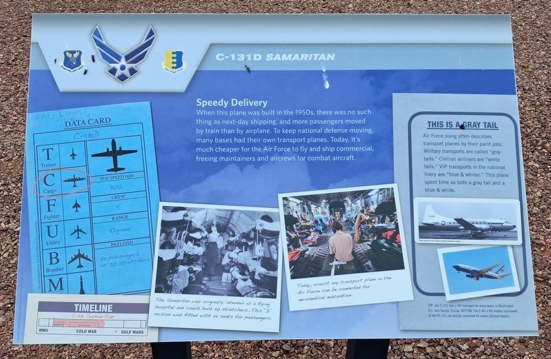 C-131D <i>Samaritan</i> Marker. Click for full size. C-131D <i>Samaritan</i> Marker image. Click for full size.