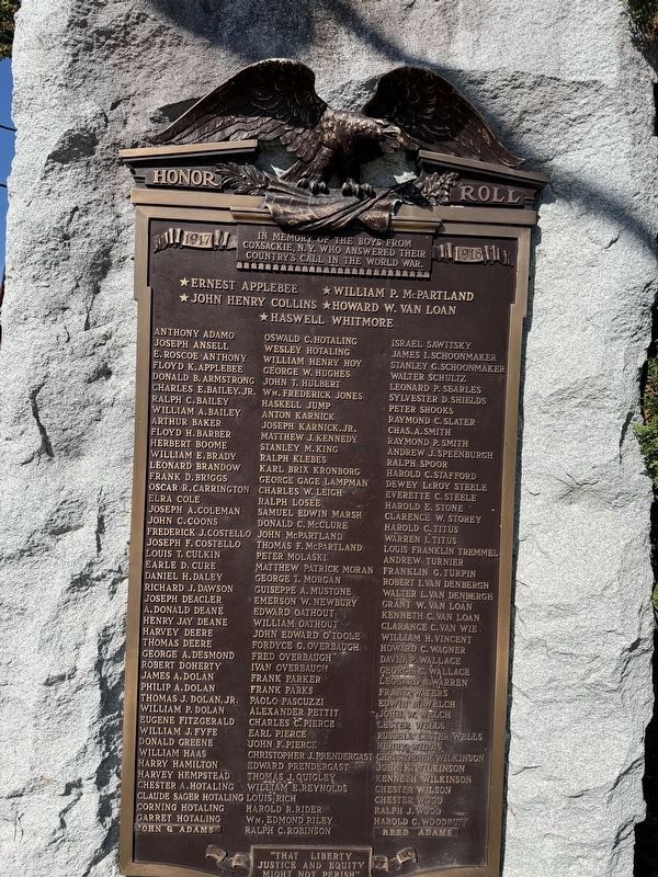Honor Roll Memorial. Click for full size. Honor Roll Memorial image. Click for full size.
