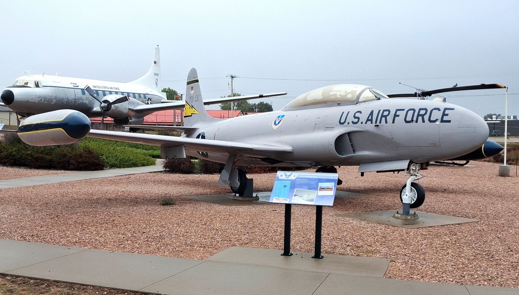 T-33A <i>Shooting Star</i> and Marker. Click for full size. T-33A <i>Shooting Star</i> and Marker image. Click for full size.
