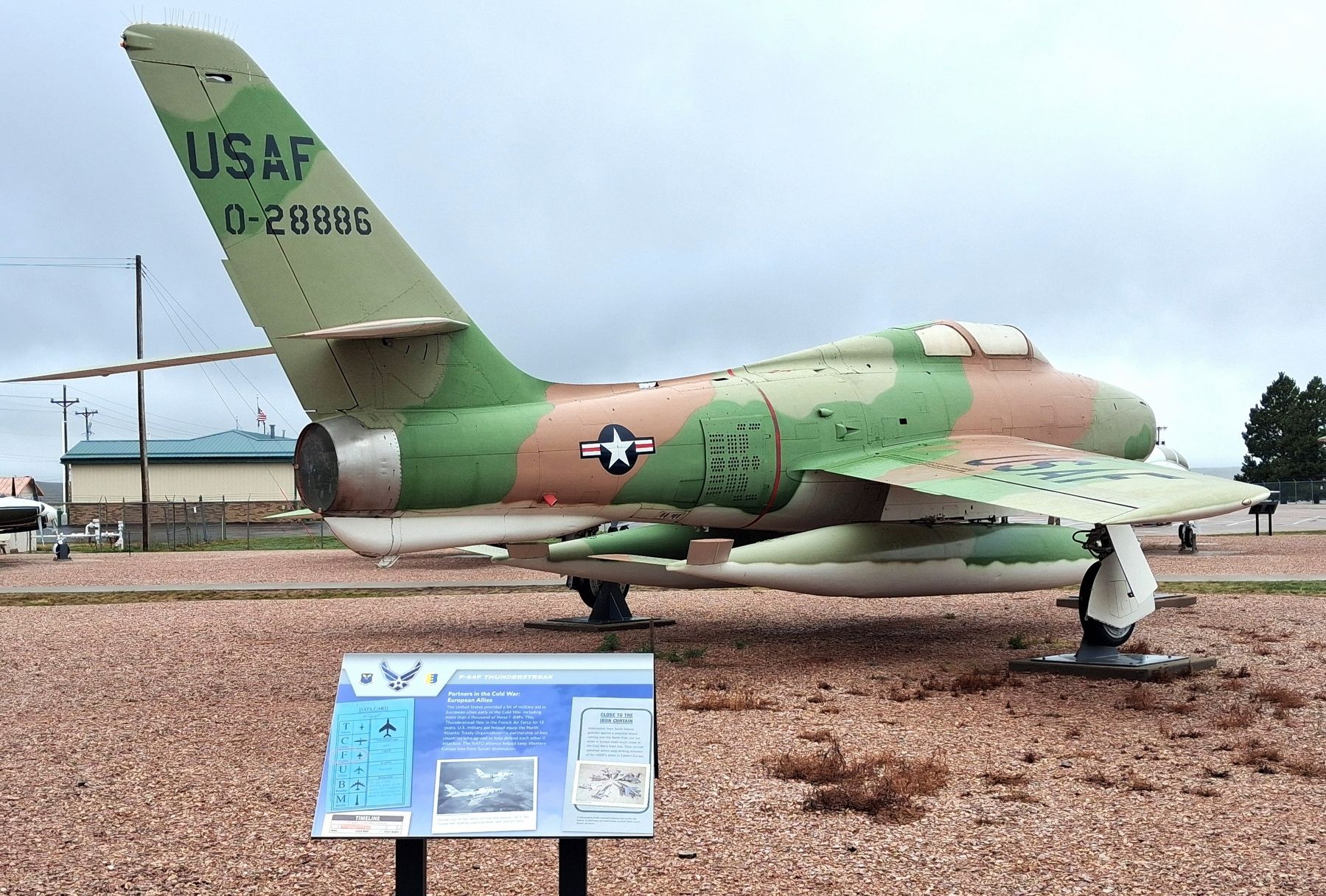 F-84F <i>Thunderstreak</i> and Marker. Click for full size. F-84F <i>Thunderstreak</i> and Marker image. Click for full size.