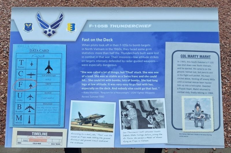 F-105B <i>Thunderchief</i> Marker. Click for full size. F-105B <i>Thunderchief</i> Marker image. Click for full size.