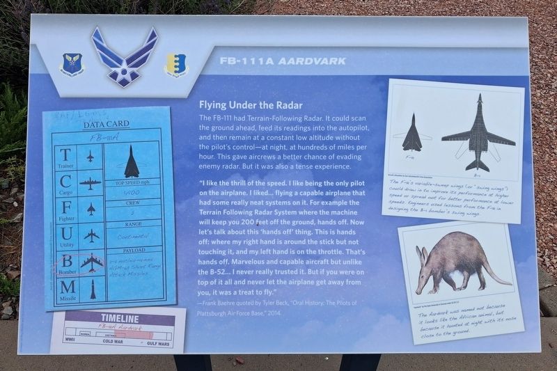 FB-111A <i>Aardvark</i> Marker. Click for full size. FB-111A <i>Aardvark</i> Marker image. Click for full size.