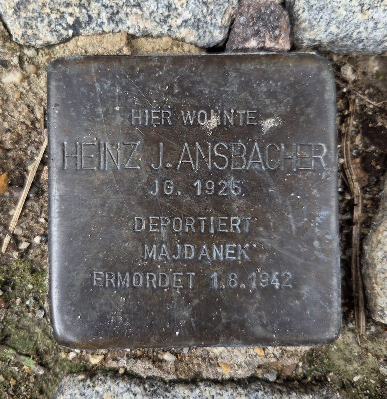 Heinz J. Ansbacher Marker. Click for full size. Heinz J. Ansbacher Marker image. Click for full size.