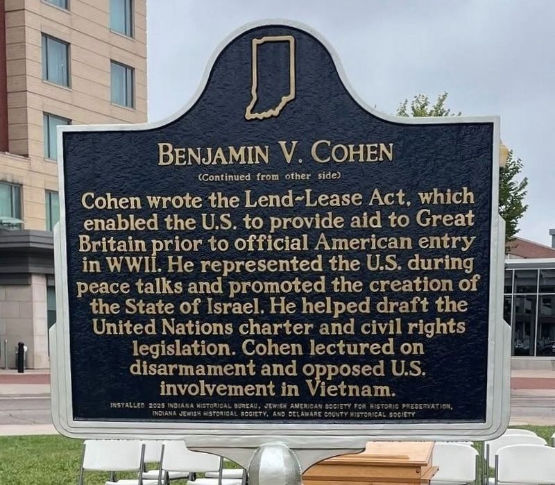 Benjamin V. Cohen Marker image. Click for full size.