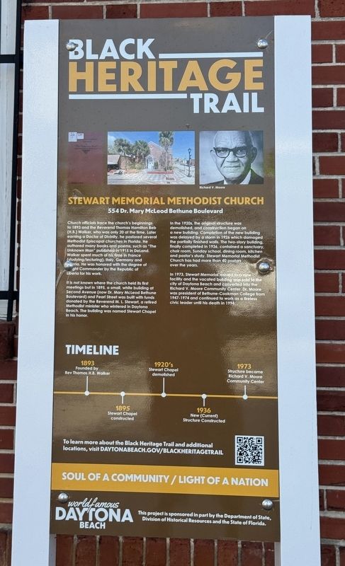 Stewart Memorial Methodist Church Marker image. Click for full size.