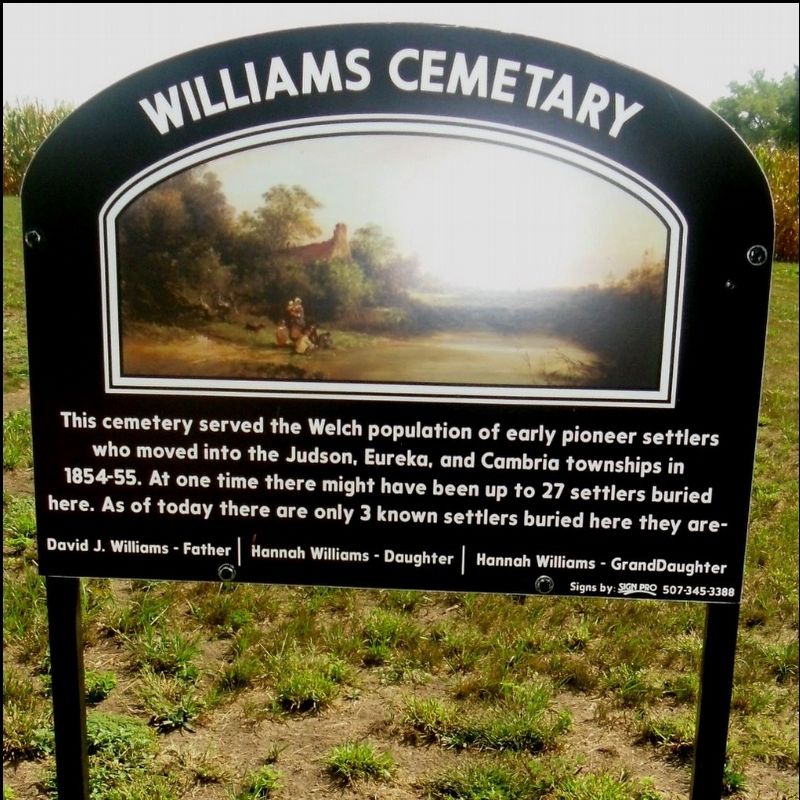 Williams Cemetary Marker. Click for full size. Williams Cemetary Marker image. Click for full size.