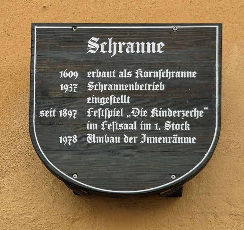 Schranne / Grain Market Hall Marker. Click for full size. Schranne / Grain Market Hall Marker image. Click for full size.