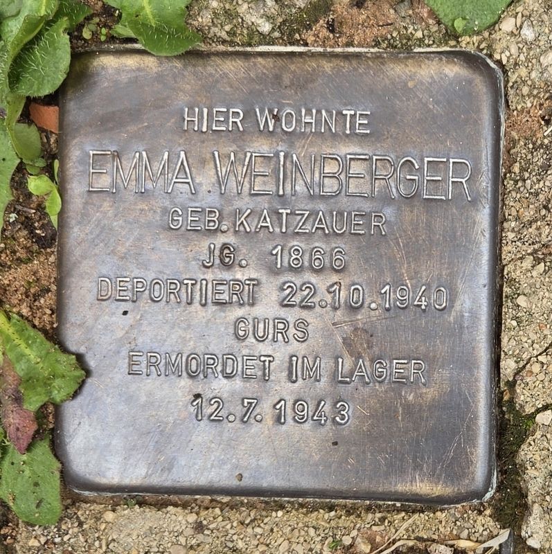 Emma Weinberger Marker. Click for full size. Emma Weinberger Marker image. Click for full size.
