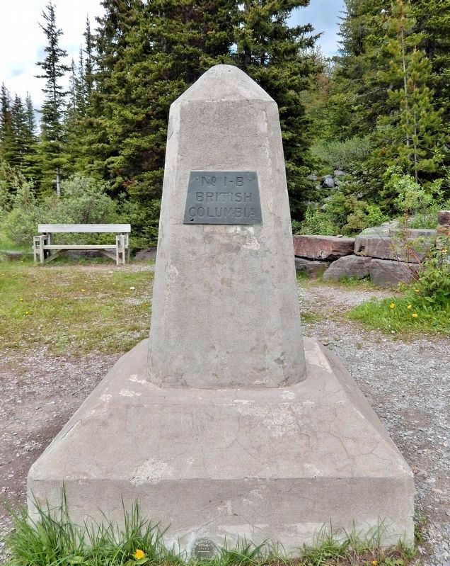 British Columbia — Alberta Boundary<br>Cairn No. 1-B. Click for full size. British Columbia — Alberta Boundary<br>Cairn No. 1-B image. Click for full size.