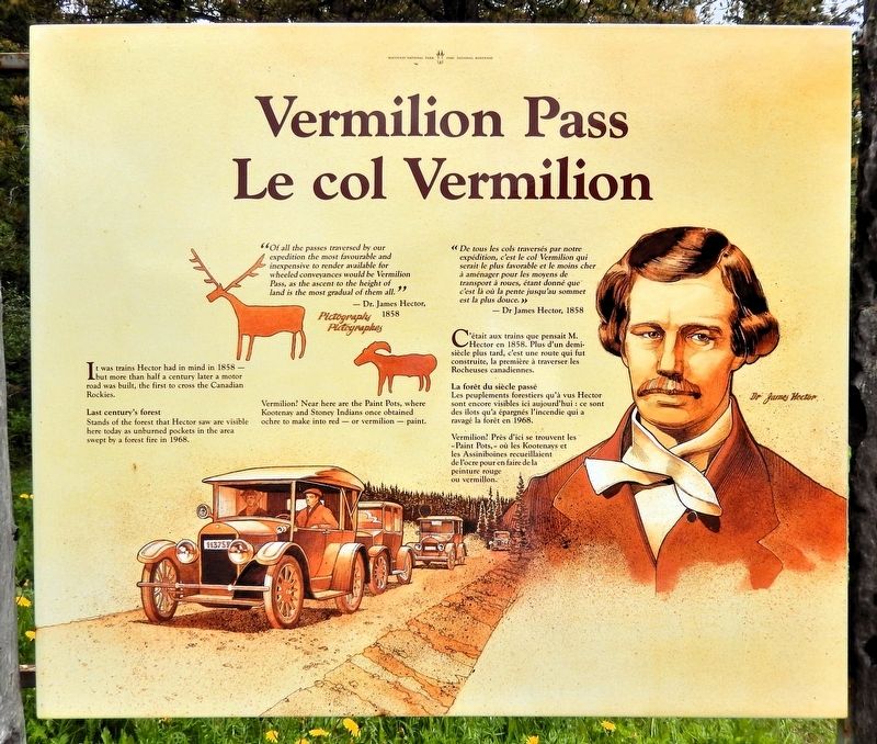 Vermilion Pass / Le col Vermilion Marker. Click for full size. Vermilion Pass / Le col Vermilion Marker image. Click for full size.