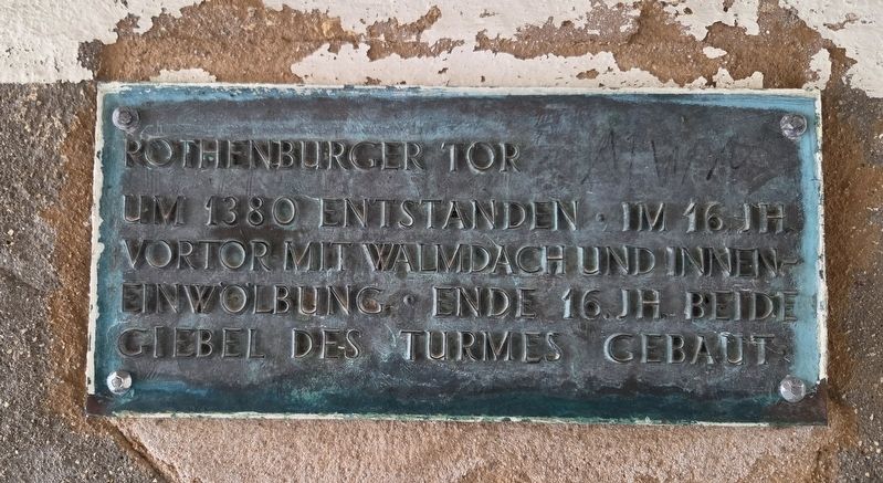 Rothenburger Tor / Rothenburg Gate Marker. Click for full size. Rothenburger Tor / Rothenburg Gate Marker image. Click for full size.