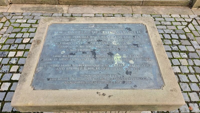 The Battle of the Atlantic Memorial Marker image. Click for full size.