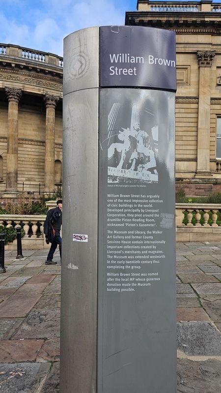 William Brown Street Marker, Side One. Click for full size. William Brown Street Marker, Side One image. Click for full size.