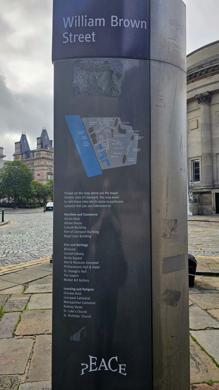 William Brown Street Marker, Side Two. Click for full size. William Brown Street Marker, Side Two image. Click for full size.