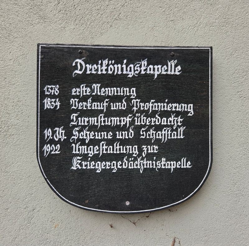 Dreik�nigskapelle / Chapel of the Three Kings Marker image. Click for full size.