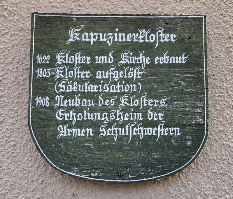 Kapuzinerkloster / Capuchin Monastery Marker. Click for full size. Kapuzinerkloster / Capuchin Monastery Marker image. Click for full size.