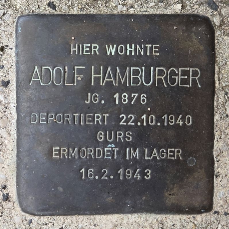 Adolf Hamburger Marker. Click for full size. Adolf Hamburger Marker image. Click for full size.