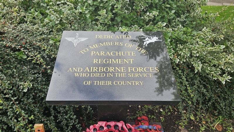 Liverpool Parachute Regiment and Airborne Forces Memorial Marker. Click for full size. Liverpool Parachute Regiment and Airborne Forces Memorial Marker image. Click for full size.