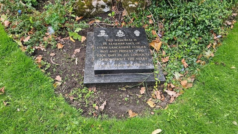 Lancashire Fusilier Memorial Marker. Click for full size. Lancashire Fusilier Memorial Marker image. Click for full size.