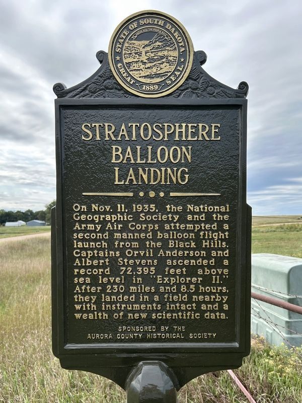 Stratosphere Balloon Landing Marker, Side One. Click for full size. Stratosphere Balloon Landing Marker, Side One image. Click for full size.