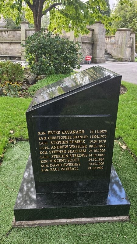 Operation Banner - 1st Battalion Kings Regiment Memorial (Side Panel). Click for full size. Operation Banner - 1st Battalion Kings Regiment Memorial (Side Panel) image. Click for full size.
