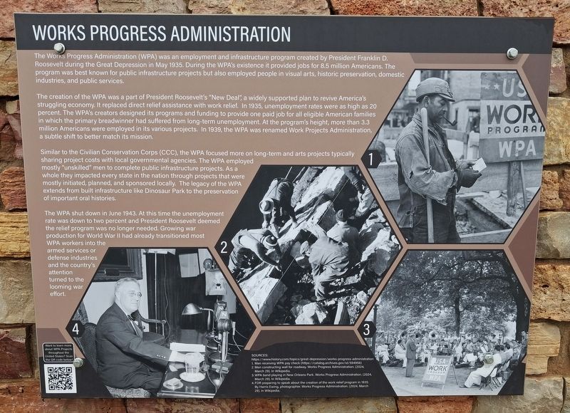 Works Progress Administration Marker. Click for full size. Works Progress Administration Marker image. Click for full size.