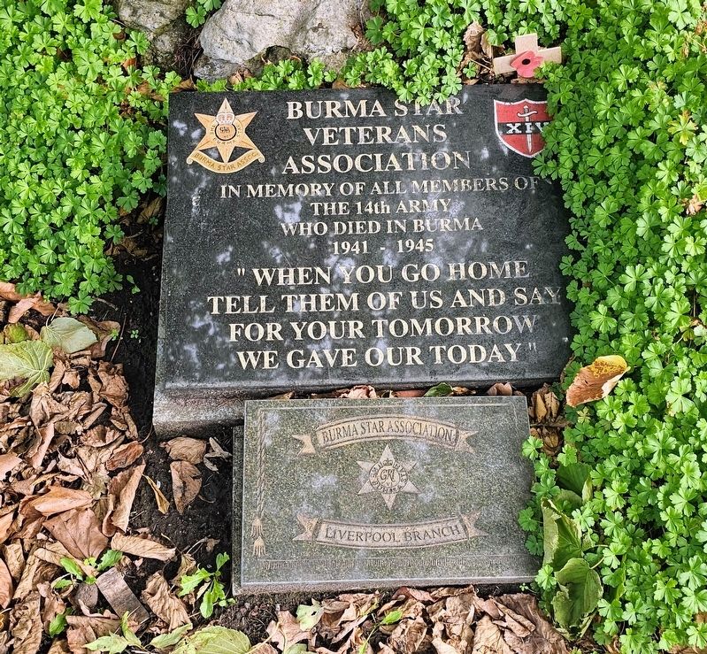 Burma Star Veterans Association Memorial Marker. Click for full size. Burma Star Veterans Association Memorial Marker image. Click for full size.