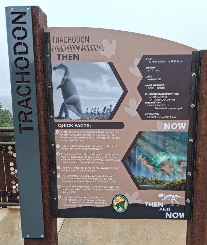 Trachodon Marker. Click for full size. Trachodon Marker image. Click for full size.