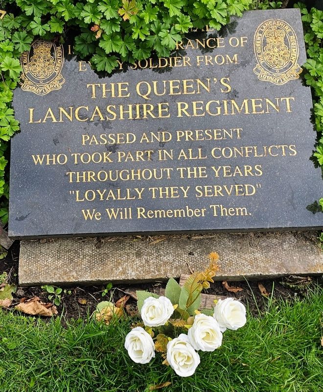 The Queen's Lancashire Regiment Memorial Marker. Click for full size. The Queen's Lancashire Regiment Memorial Marker image. Click for full size.